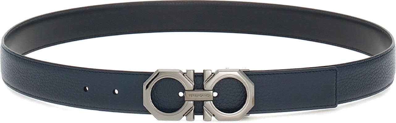 FERRAGAMO Ikat Pinggang Reversible Logo Navy Blue Buckle Halus 3.2cm. 670266765787 Lookbook FERRAGAMO Ikat Pinggang Reversible Logo Navy Blue Buckle Halus 3.2cm. 670266765787