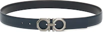 Lookbook FERRAGAMO Ikat Pinggang Reversible Logo Navy Blue Buckle Halus 3.2cm. 670266765787