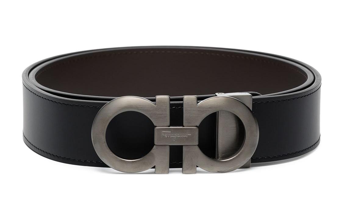 Order FERRAGAMO 简约黑色皮带 3.5cm宽 464231675542017