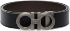 Order FERRAGAMO 简约黑色皮带 3.5cm宽 464231675542017