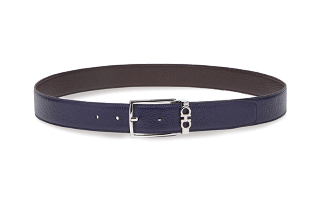 FERRAGAMO  Simple Blue Leather Belt - 3.5CM Width. 67A037770568