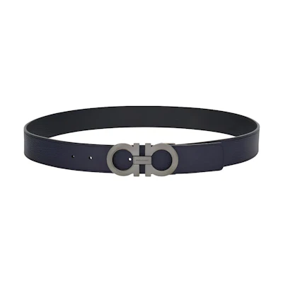 FERRAGAMO Simple Leather Belt Black Color 675542776307