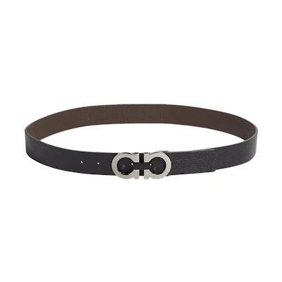 Ferragamo Solid Black Leather Belt. 678783-476361-100