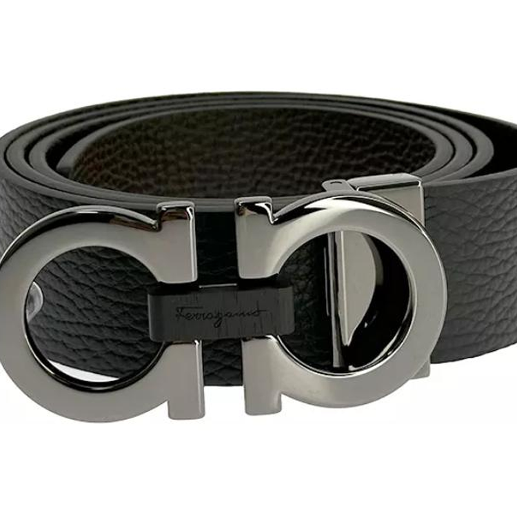 Ferragamo  Solid Black Leather Belt. 678783-476361-100 圖 4