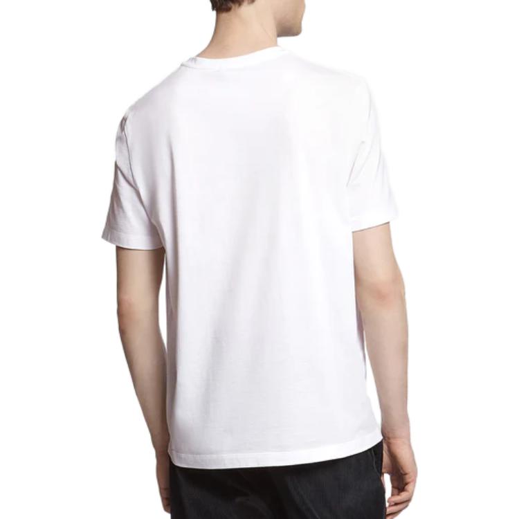 Purchase FERRAGAMO Baju-T Putih dengan Cetakan Logo Huruf Leher Bulat. 12-0613-728398