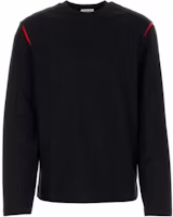 FERRAGAMO Black Colorblock Crewneck Long-Sleeve Sweatshirt 122224767440 FERRAGAMO Black Colorblock Crewneck Long-Sleeve Sweatshirt 122224767440