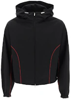 FERRAGAMO Black Hooded Drawstring Zipper Jacket 1436530767239 FERRAGAMO Black Hooded Drawstring Zipper Jacket 1436530767239
