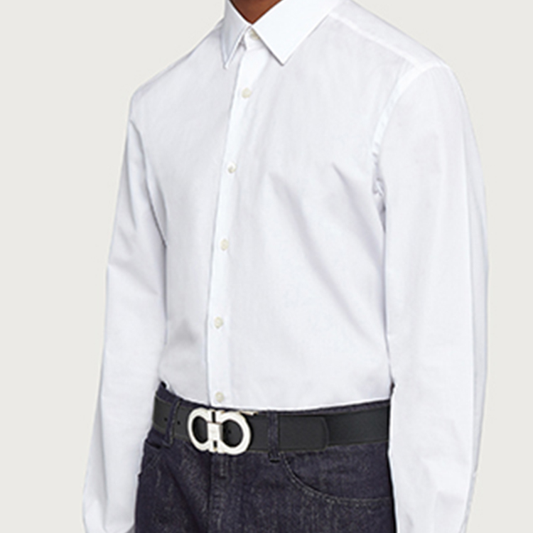 Ferragamo Black Leather Belt 4cm Wide 679714-749947 圖 3