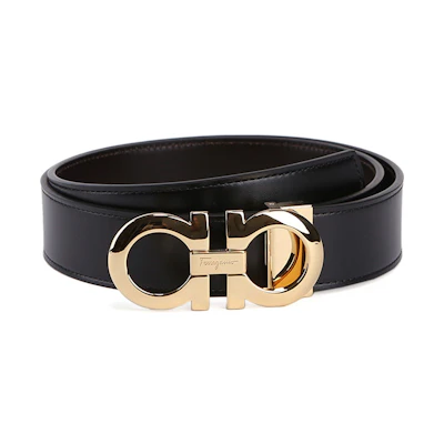 Ferragamo Black Leather Belt with Buckle 3.5cm 675542-0586940