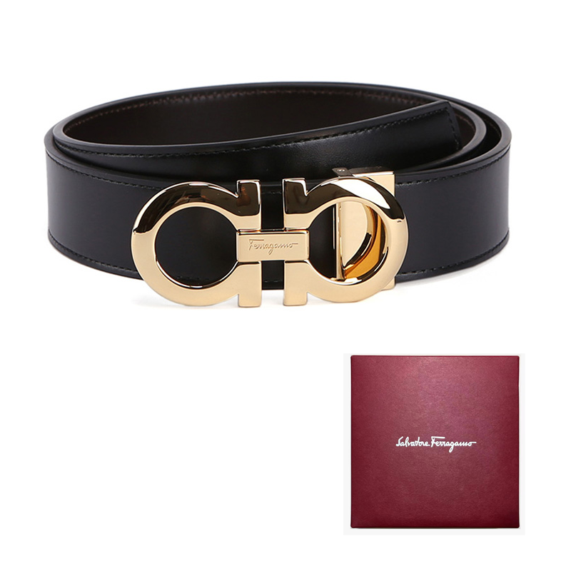 Cheap Ferragamo 黑色皮带搭扣 3.5cm 675542-0586940