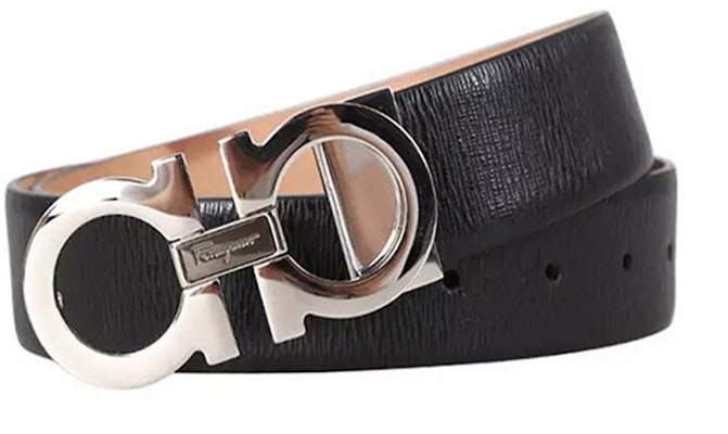 Ferragamo 黑色皮带,马蹄扣设计,宽度3.4厘米 679493-687205 Lookbook Ferragamo 黑色皮带,马蹄扣设计,宽度3.4厘米 679493-687205