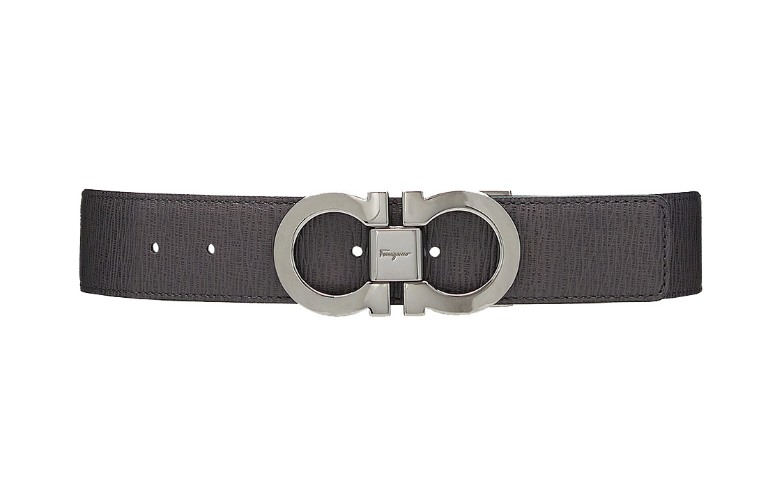 Ferragamo Black Leather Belt with Smooth Buckle 3.5cm 679535-749912 圖 3