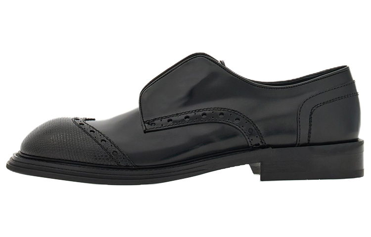 Ferragamo Black Leather Lace-Up Formal Dress Shoes 021999 766251