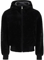 FERRAGAMO Black Solid Color Zip-Up Drawstring Long Sleeve Jacket 1421210764373 FERRAGAMO Black Solid Color Zip-Up Drawstring Long Sleeve Jacket 1421210764373