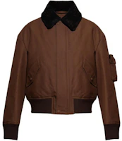 FERRAGAMO Brown Solid Zip-Up Collared Jacket 143480763856 FERRAGAMO Brown Solid Zip-Up Collared Jacket 143480763856