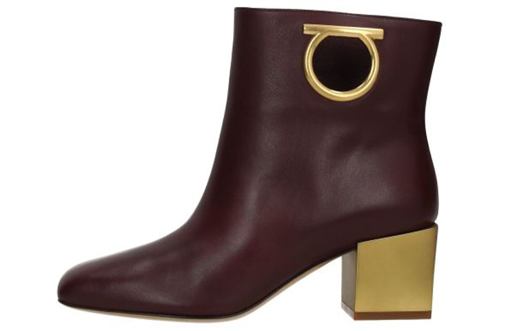 FERRAGAMO Calfskin Ankle Boots 'Brown Red' 01N690-693057