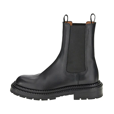 FERRAGAMO Calfskin Elastic Short Boots 'Black Fashion Casual'