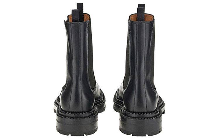 FERRAGAMO Calfskin Elastic Short Boots 'Black Fashion Casual' 圖 4