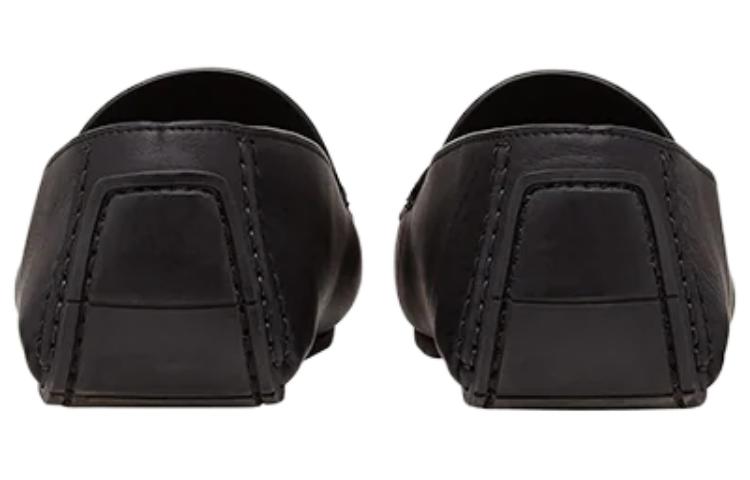 FERRAGAMO Calfskin Loafers 'Metal Logo Black' 圖 5