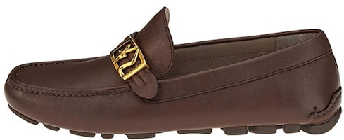 FERRAGAMO Calfskin Moccasins with Gold SF Buckle 'Light Brown' 020376-746363 FERRAGAMO Calfskin Moccasins with Gold SF Buckle 'Light Brown' 020376-746363