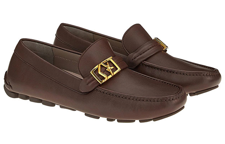 Order 菲拉格慕金扣小牛皮莫卡辛鞋 '浅棕色' 020376-746363