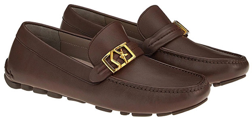 FERREGAMO Kasut Mocasin Kulit Lembu dengan Gesper Emas SF 'Coklat Muda' 020376-746363 Order FERREGAMO Kasut Mocasin Kulit Lembu dengan Gesper Emas SF 'Coklat Muda' 020376-746363