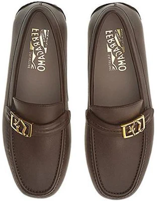 菲拉格慕金扣小牛皮莫卡辛鞋 '浅棕色' 020376-746363 Lookbook 菲拉格慕金扣小牛皮莫卡辛鞋 '浅棕色' 020376-746363