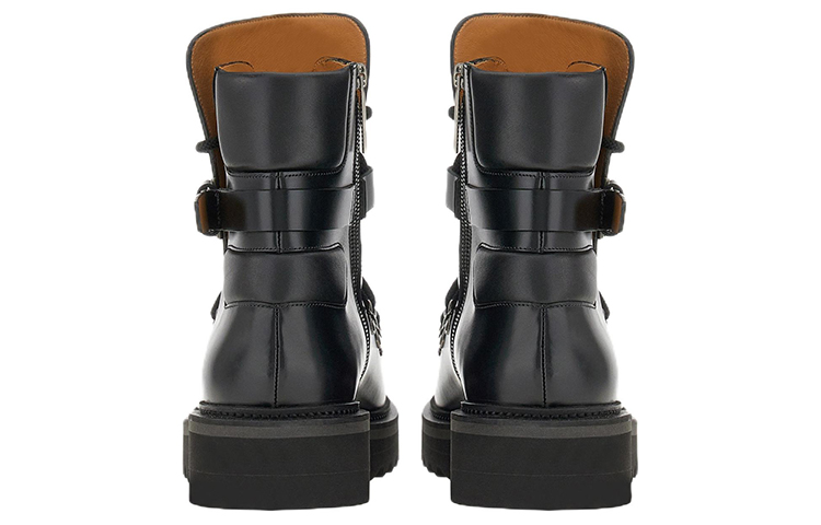 FERRAGAMO Giulio Lace-Up Demi Boots 'Black' 圖 5