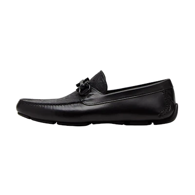FERRAGAMO Casual Printed Leather Shoes 'Black'