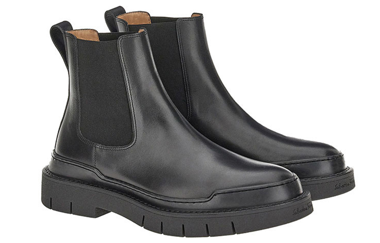 Order FERRAGAMO Chelsea Boot ''Zwart Kalfsleer met Elastiek'' 020442-745606