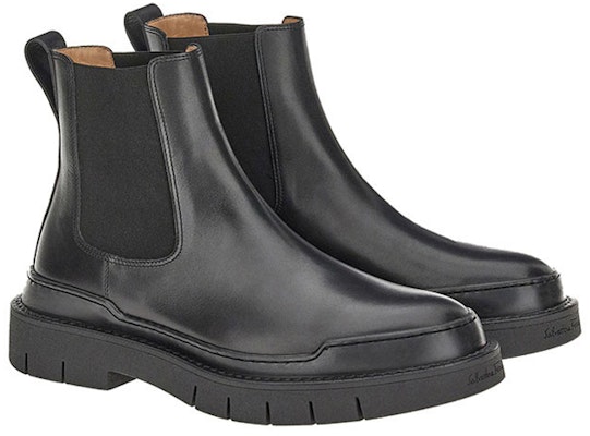 FERRAGAMO Chelsea Boot 'Black Calfskin with Elastic' 020442-745606 Order FERRAGAMO Chelsea Boot 'Black Calfskin with Elastic' 020442-745606
