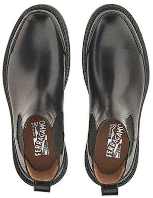 FERRAGAMO Chelsea Boot ''Zwart Kalfsleer met Elastiek'' 020442-745606 Lookbook FERRAGAMO Chelsea Boot ''Zwart Kalfsleer met Elastiek'' 020442-745606