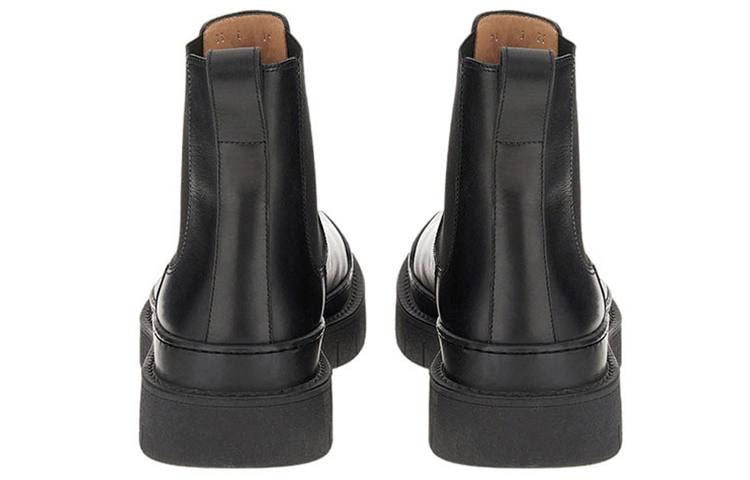 Shop Botas Chelsea FERRAGAMO 'Piel Negra con Elástico' 020442-745606