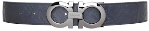 Buy Ferragamo 经典蓝黑色皮带 3.5厘米宽 675542—0735830