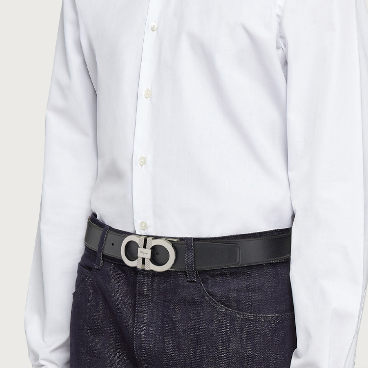 FERRAGAMO Classic Logo Smooth Buckle  Belt 3.5cm Wide. 670084-0750184 圖 4