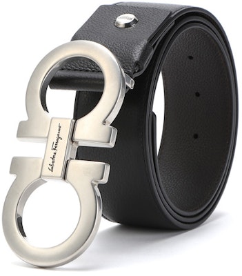 FERRAGAMO经典银扣皮纹腰带 4.5CM 679702-0719039 Buy FERRAGAMO经典银扣皮纹腰带 4.5CM 679702-0719039