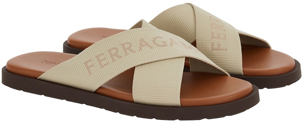 FERRAGAMO Selipar Bertali Silang 'Beige' 021675-763203 Order FERRAGAMO Selipar Bertali Silang 'Beige' 021675-763203