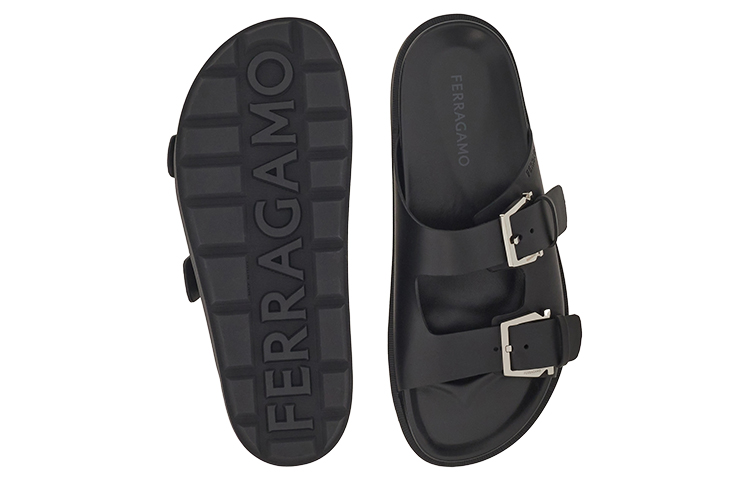 Purchase FERRAGAMO Selipar Gesper Double Gancini 'Hitam' 021745-765031