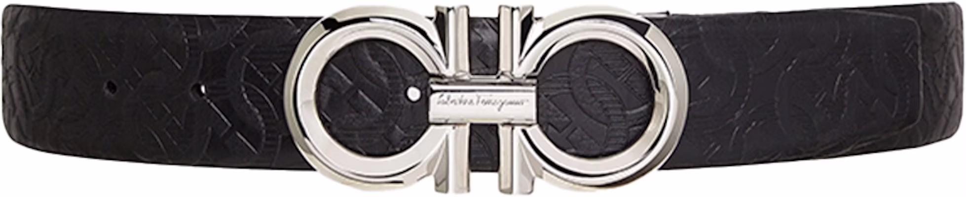 Ferragamo 男士压纹Gancini可调节皮带 - 宽3.5cm 679939-0746527 Buy Ferragamo 男士压纹Gancini可调节皮带 - 宽3.5cm 679939-0746527