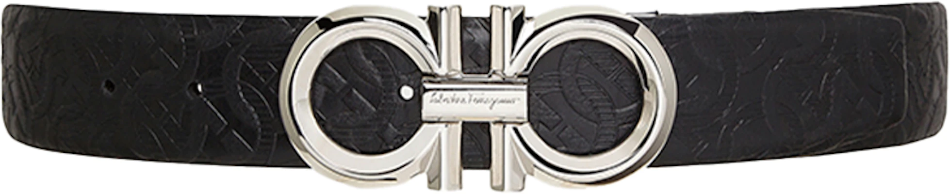 Ferragamo 男士压纹Gancini可调节皮带 - 宽3.5cm 679939-0746527 Order Ferragamo 男士压纹Gancini可调节皮带 - 宽3.5cm 679939-0746527