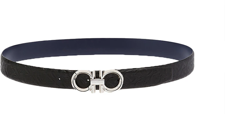 Ferragamo 男士压纹Gancini可调节皮带 - 宽3.5cm 679939-0746527 Lookbook Ferragamo 男士压纹Gancini可调节皮带 - 宽3.5cm 679939-0746527