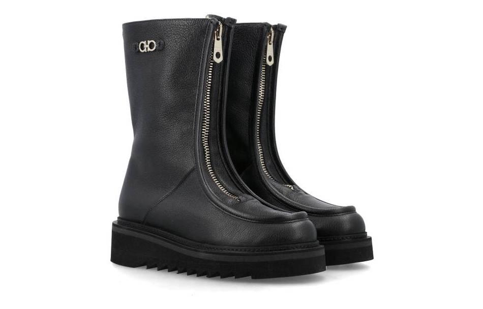 FERRAGAMO ERIALO Zip Up Boot 'Black Ankle' 圖 3
