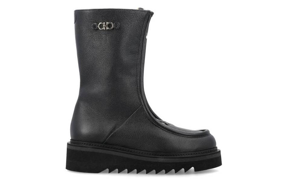 FERRAGAMO ERIALO Zip Up Boot 'Black Ankle' 圖 4
