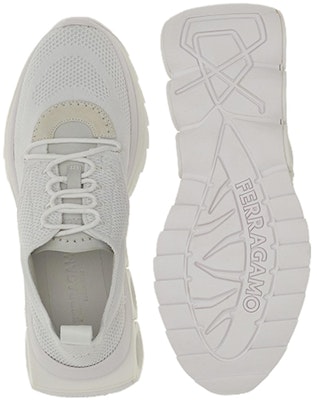 FERRAGAMO菲拉格慕 織物 糙面皮革 休閒運動鞋 男款 白色 Purchase FERRAGAMO菲拉格慕 織物 糙面皮革 休閒運動鞋 男款 白色