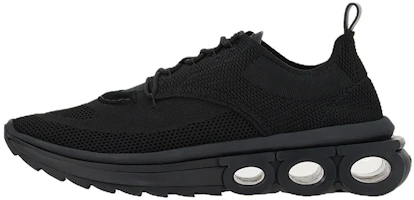 FERRAGAMO Fabric Matte Leather Sneaker 'Black' 021285-760649 FERRAGAMO Fabric Matte Leather Sneaker 'Black' 021285-760649