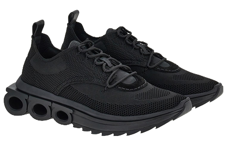 Order Zapatillas FERRAGAMO de Tela y Cuero Mate 'Negro' 021285-760649