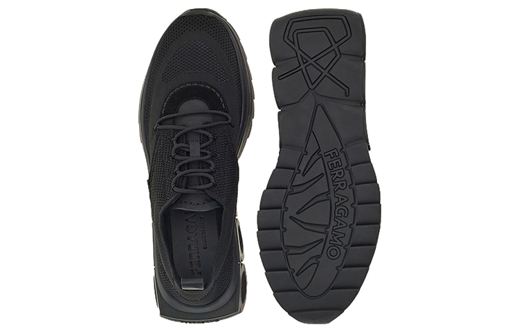 Purchase Zapatillas FERRAGAMO de Tela y Cuero Mate 'Negro' 021285-760649