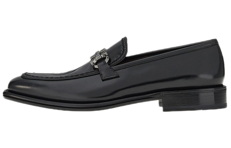 Buy FERRAGAMO Ferragano Gancini Moccasin 'Black Calfskin' 020576-750861