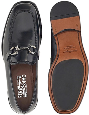 FERRAGAMO Ferragano Gancini Moccasin 'Black Calfskin' 020576-750861 Purchase FERRAGAMO Ferragano Gancini Moccasin 'Black Calfskin' 020576-750861