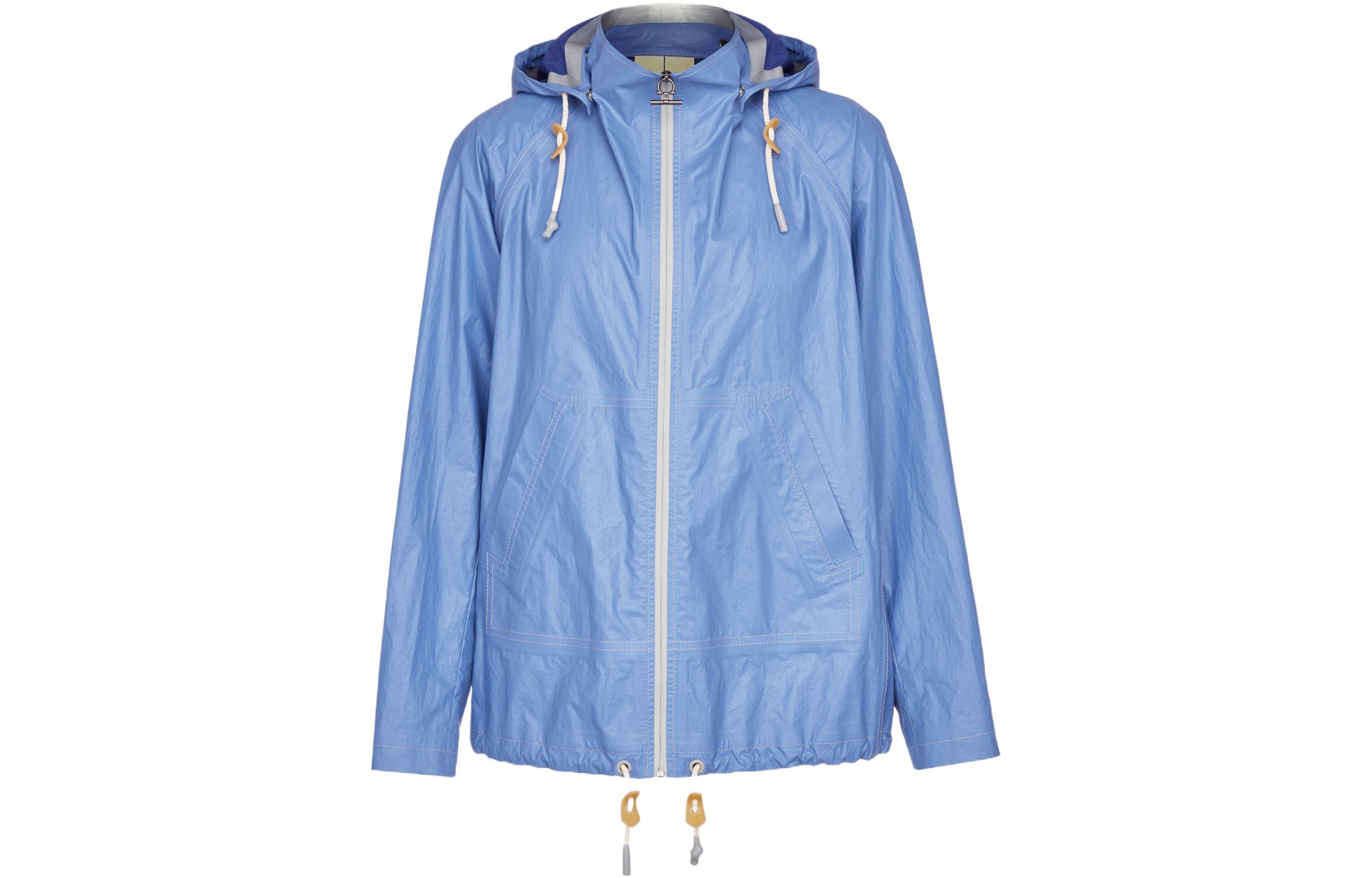 FERRAGAMO FW22 Solid Color Zip-Up Jacket Blue 141548755050
